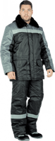 Куртка РЕГИОН зимняя, черный-серый