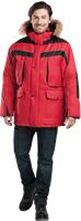 Куртка ДИКСОН зимняя, красный-чёрный