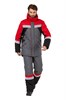 Костюм рабочий мужской зимний "Памир" цвет серый/черный/красный КОС803 ЭС