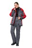 Костюм рабочий женский зимний "Страйк" цвет серый/красный КОС629_сер-кр ЭС
