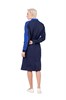 Халат женский "Жасмин" цвет темно-синий/василек ХАЛ509син ЭС