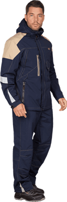 Куртка-штормовка РЕСПЕКТ, синий-бежевый - фото 5090