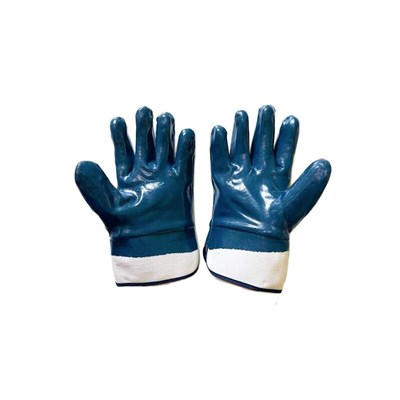 Перчатки защитные Scaffa NBR4560 трикотажные с нитроловым покрытием синие - фото 5287